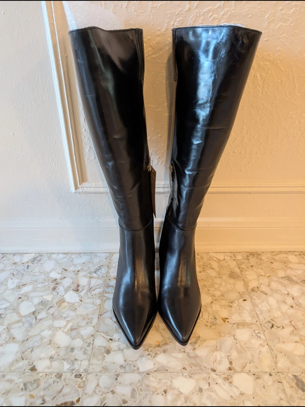 Wide Calf Dolce Vita Kirson Black Knee High Pointed Toe Boots